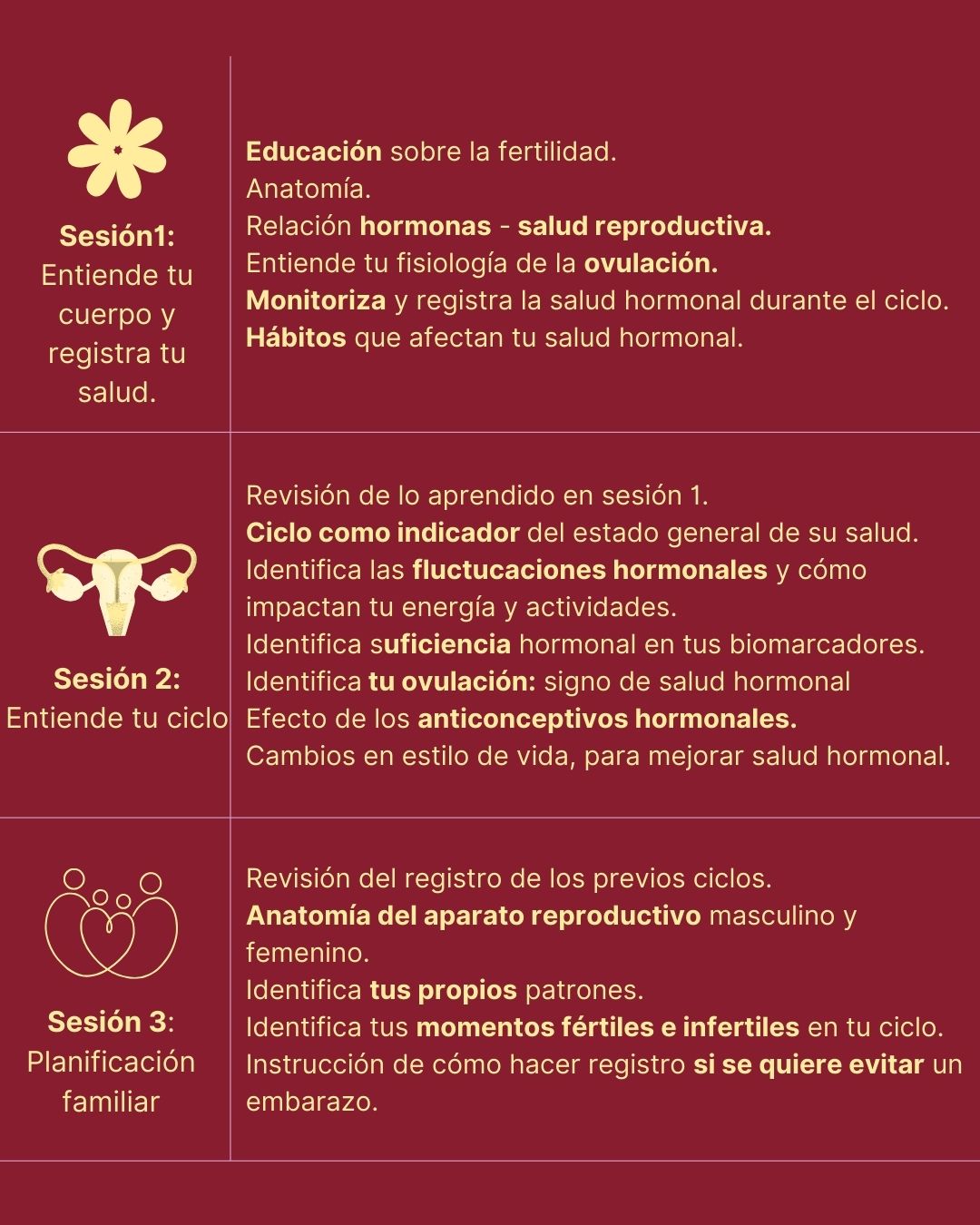 1:1 Acompañamiento Fertilidad Natural.